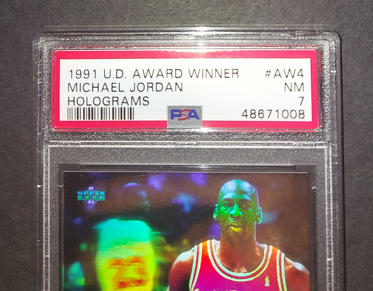 jordan holographic card Michael Jordan 1991 Upper Deck MVP Award Winner Chicago Bulls hologram – AZ  Autographs and Collectibles