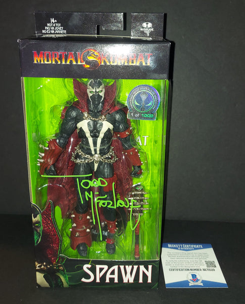 Todd Mcfarlane autographed Mortal Kombat Spawn action figure Beckett COA