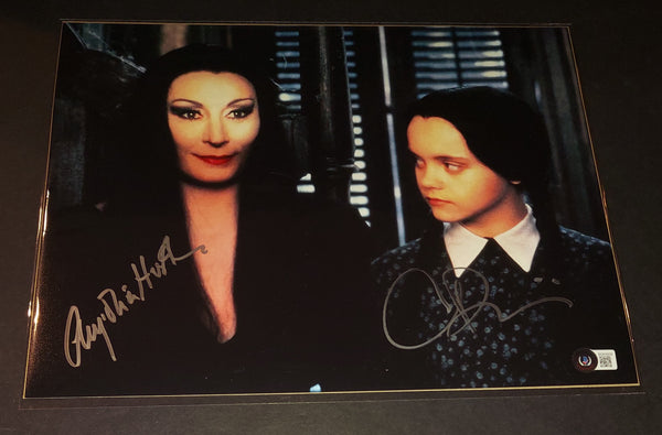 Anjelica Huston and Christina Ricci autographed 11x14 Beckett COA