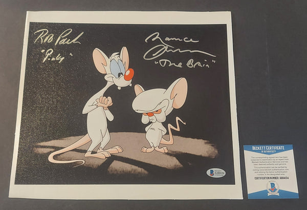 Rob Paulsen and Maurice LaMarche autographed 8x10 canvas