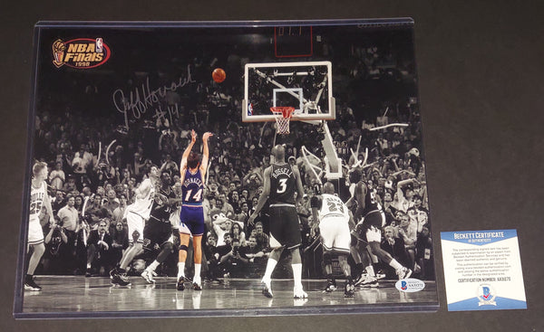 Jeff Hornacek autographed 11x14 Beckett COA
