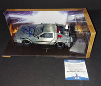 Christopher Lloyd autographed Delorean Diecast 1:24 Car Beckett Witness COA