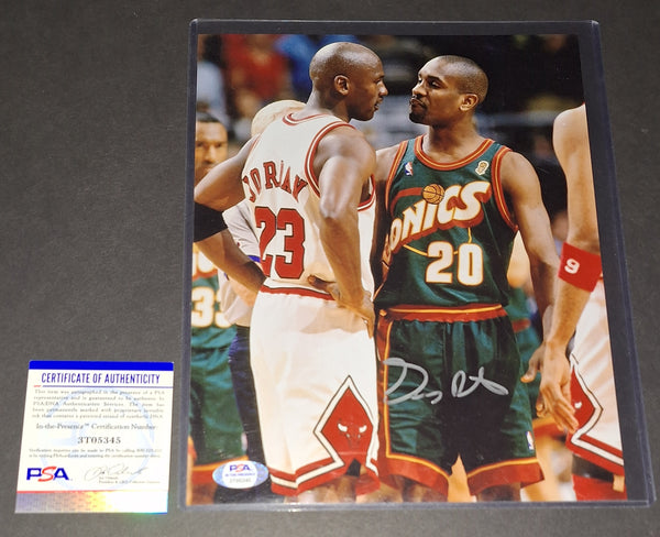 Gary Payton autograph 8x10 PSA/DNA COA