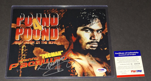 Manny Pacquiao autographed 8x10 PSA/DNA COA