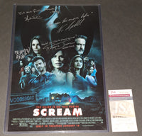 Scream cast autographed 11x17 JSA Witness COA