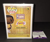Magic Johnson autographed Funko Beckett Witness COA