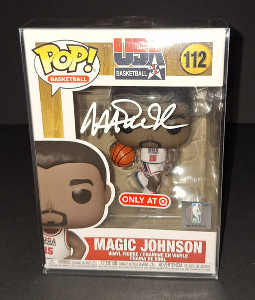 Magic Johnson autographed Funko Beckett Witness COA