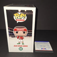 Julio Cesar Chavez autographed Funko PSA COA
