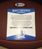 Byron Murphy autographed football Beckett COA