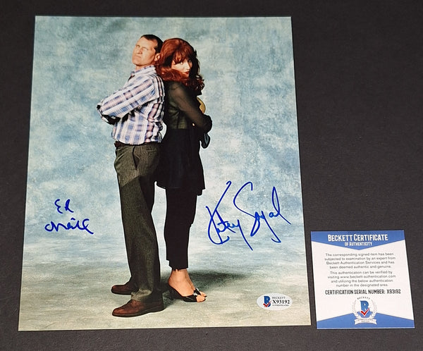 Ed O'Neill and Katey Sagal autographed 8x10 Beckett COA