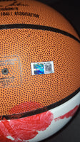 Dominique Wilkins autographed basketball with hand print Steiner COA