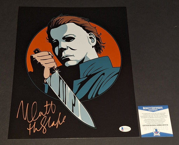 Nick Castle autographed 11x14 Beckett Witness COA