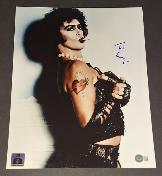 Tim Curry autographed 11x14 Beckett Witness COA