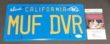 Cheech and Chong autographed license plate JSA COA