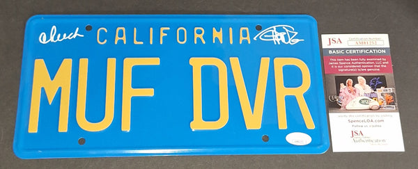 Cheech and Chong autographed license plate JSA COA