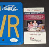 Cheech and Chong autographed license plate JSA COA