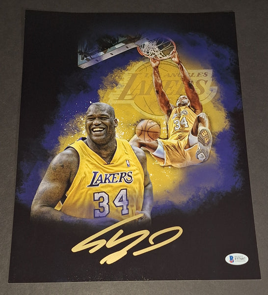 Shaquille O'Neal autographed 11x14 Beckett COA