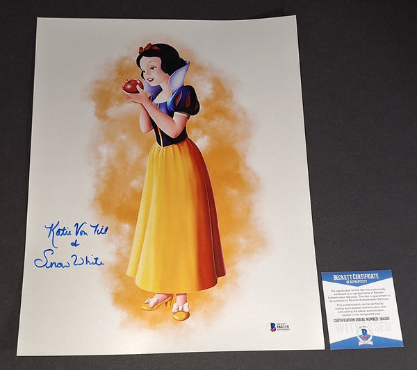 Katie Von Till autographed 11x14 Beckett Witness COA