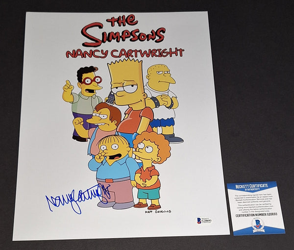 Nancy Cartwright autographed 11x14 Beckett COA