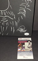 Cheech and Chong autographed and sketched 11x14 canvas JSA COA