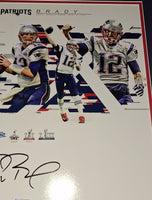 Tom Brady Signed Autographed Framed 16x20 New England Patroits Fanatics COA