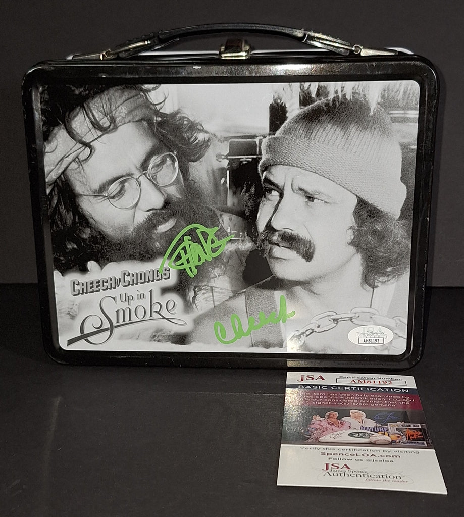 Cheech and Chong autographed Up in Smoke Neca Lunch Box JSA COA