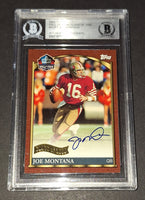 Joe Montana autographed card Beckett COA