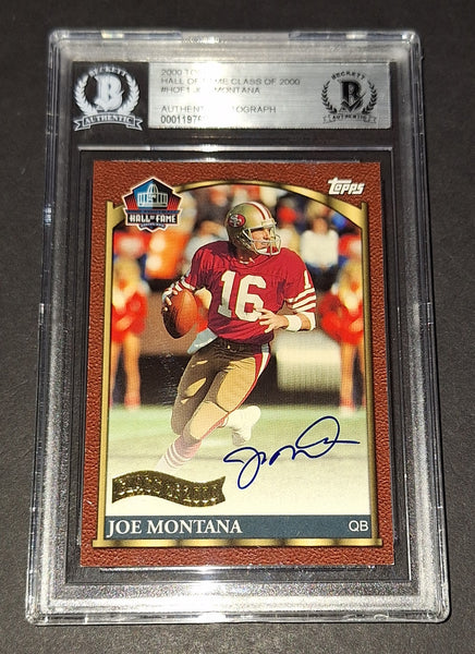 Joe Montana autographed card Beckett COA