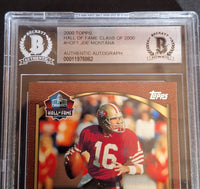 Joe Montana autographed card Beckett COA