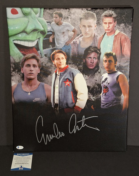Emilio Estevez autographed 16x20 canvas Beckett COA