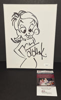 John "John K" Kricfalusi autographed and sketched 8X10 Canvas JSA COA