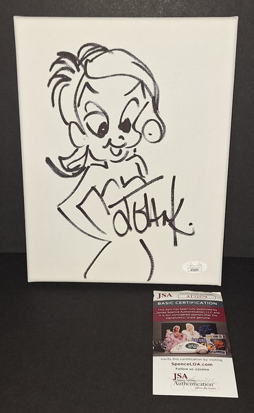 John "John K" Kricfalusi autographed and sketched 8X10 Canvas JSA COA