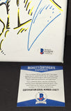 Sam De La Rosa autographed and sketched 8x10 canvas Beckett COA
