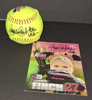 Jennie Finch autographed softball and 5x7 photo Beckett COA