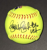 Jennie Finch autographed softball and 5x7 photo Beckett COA