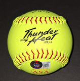 Jennie Finch autographed softball and 5x7 photo Beckett COA