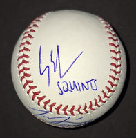 Tom Guiry and Chauncey Leopardi autographed baseball JSA COA