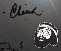 Cheech and Chong autographed drumhead Beckett Witness COA
