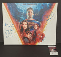 Superman & Lois autographed cast 16x20 canvas JSA COA