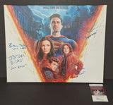 Superman & Lois autographed cast 16x20 canvas JSA COA