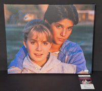 Ralph Macchio and Elisabeth Shue autographed 16x20 canvas JSA COA