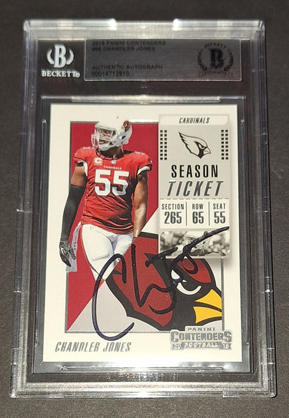 Chandler Jones autographed card Beckett COA