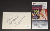 Frankie Avalon Autographed 3x5 Card JSA COA
