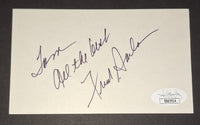 Frankie Avalon Autographed 3x5 Card JSA COA