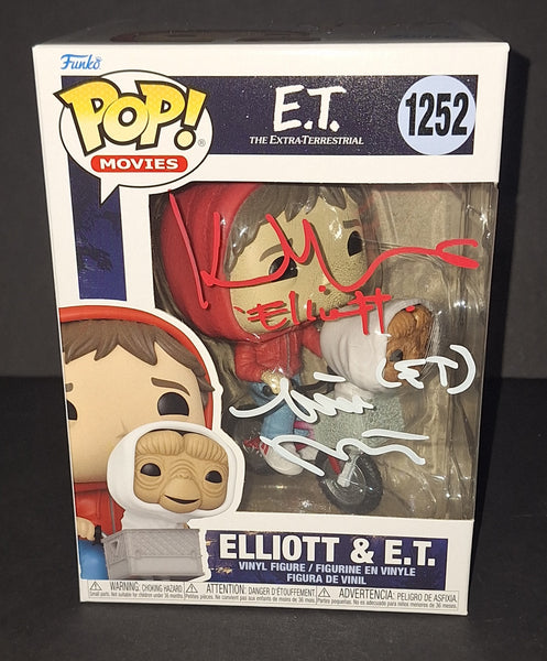 Henry Thomas and Matthew DeMeritt autographed Funko Beckett COA