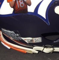 Peyton Manning autographed mini helmet Fanatics COA