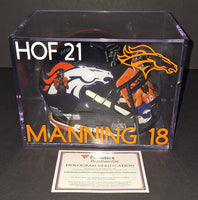 Peyton Manning autographed mini helmet Fanatics COA