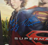 Superman & Lois autographed cast 16x20 canvas JSA COA