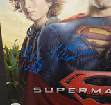 Superman & Lois autographed cast 16x20 canvas JSA COA