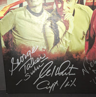 Star Trek Cast (x4) Autographed 16x20 Canvas JSA COA